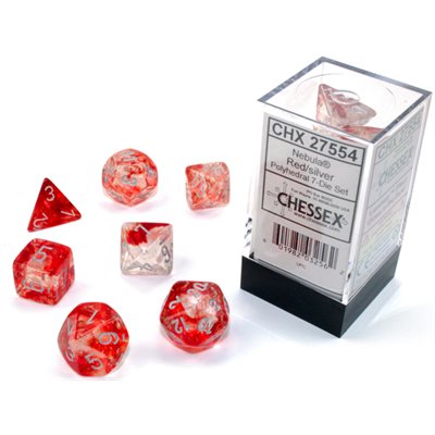 Chessex: Nebula 7P Red / Silver