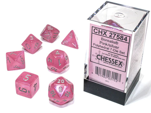 Chessex: Borealis 7P Pink /silver