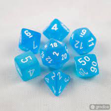 Chessex: Frosted 7PC Caribbean Blue