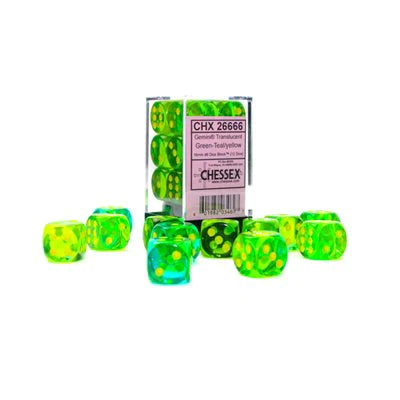 Chessex: Gemini Translucent Green-Teal/Yellow