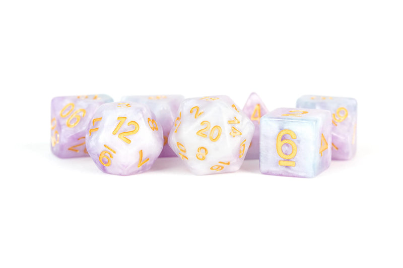 FanRoll: Dice: Resin 16mm 7pc Set: Lavender