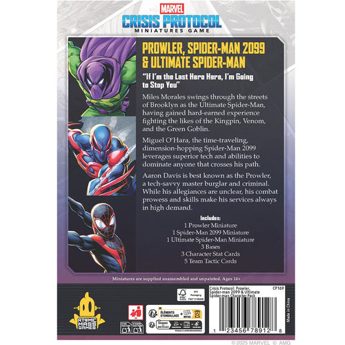 Crisis Protocol: Prowler, Spider-Man 2099 and Ultimate Spider-Man