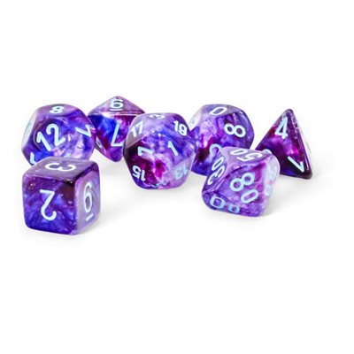 Chessex: Nebula Mega-Hedral 7pc Nocturnal/Turquoise Luminary