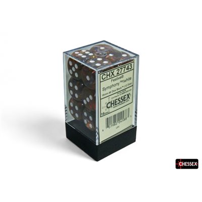 Chessex: Festive 12D6 Symphony/White