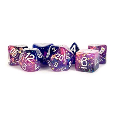 FanRoll: Dice: Resin 16mm 7pc Set: Eternal Purple/Blue