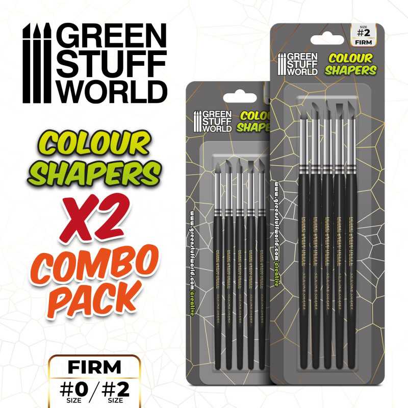 Green Stuff World: Clay Shapers Combo 0 and 2 - Black Firm