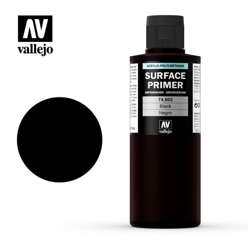 Vallejo: Surface Primer Black 200ml