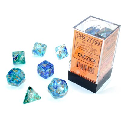 Chessex: Nebula 7P Oceanic / Gold