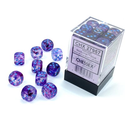 Chessex: Nebula 12mm 36 Dice Nocturnal / Blue