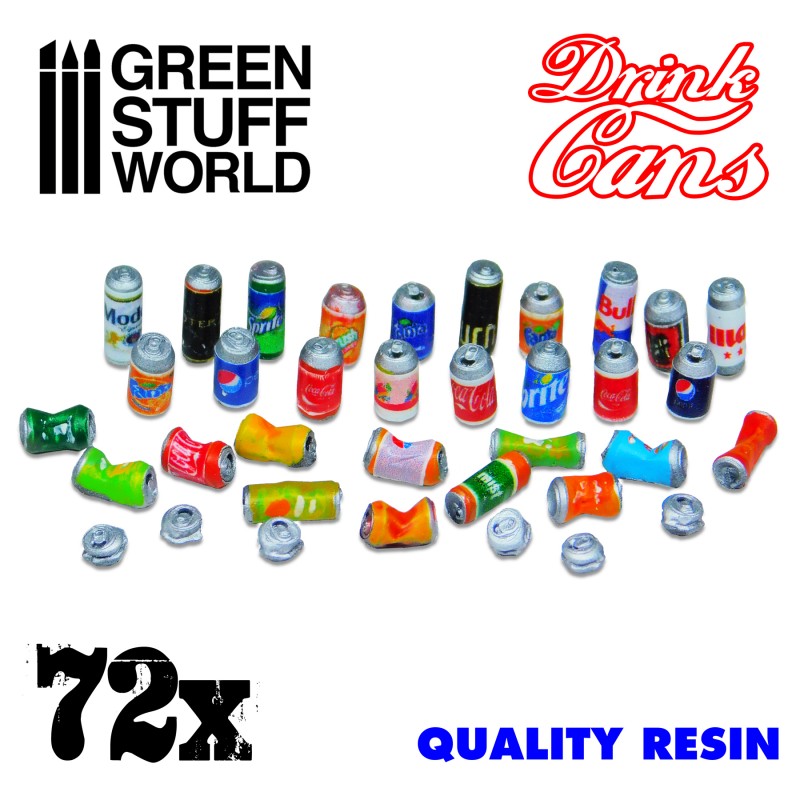 Green Stuff World: 72x Resin Drink Cans