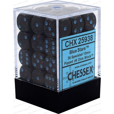 Chessex: Speckled 12mm 36 Dice Blue Stars