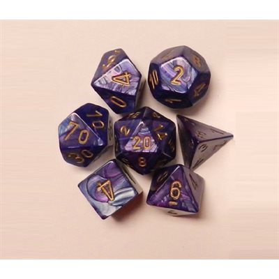 Chessex: Lustrous 7P Purple / Gold
