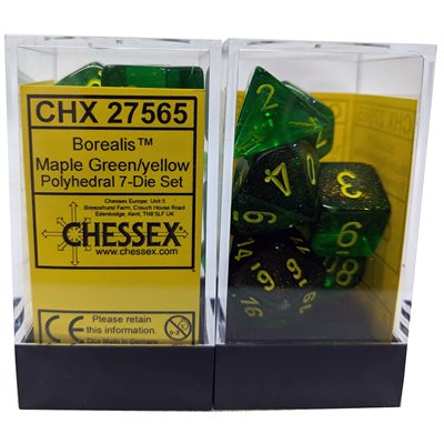 Chessex: Borealis 7P Maple Green / Yellow