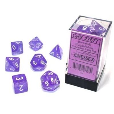 Chessex: Borealis 7P Purple / White