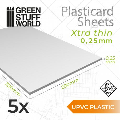 Green Stuff World: ABS Plasticard Plain Sheet 0.25mm