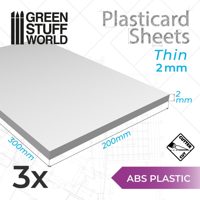 Green Stuff World: ABS Plasticard Plain Sheet 2mm