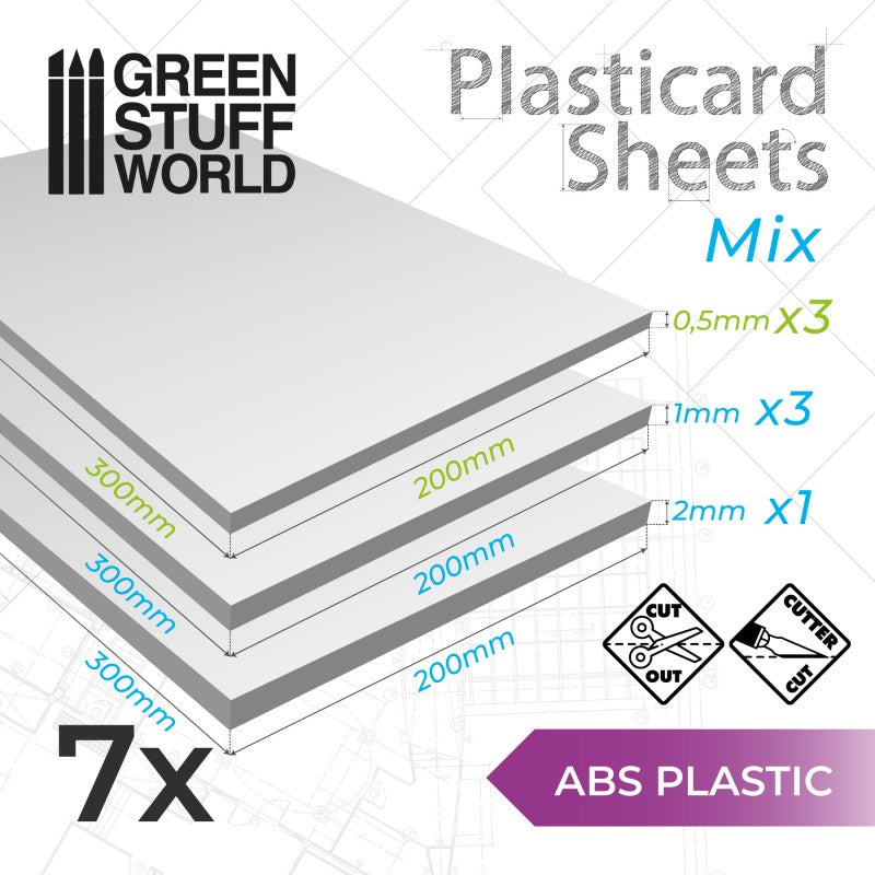 Green Stuff World: ABS Plasticard Plain Sheet Mix Pack