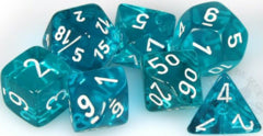 Chessex: Translucent 7PC Teal/White
