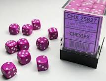 Chessex: Opaque 12mm Light Purple / White (36)