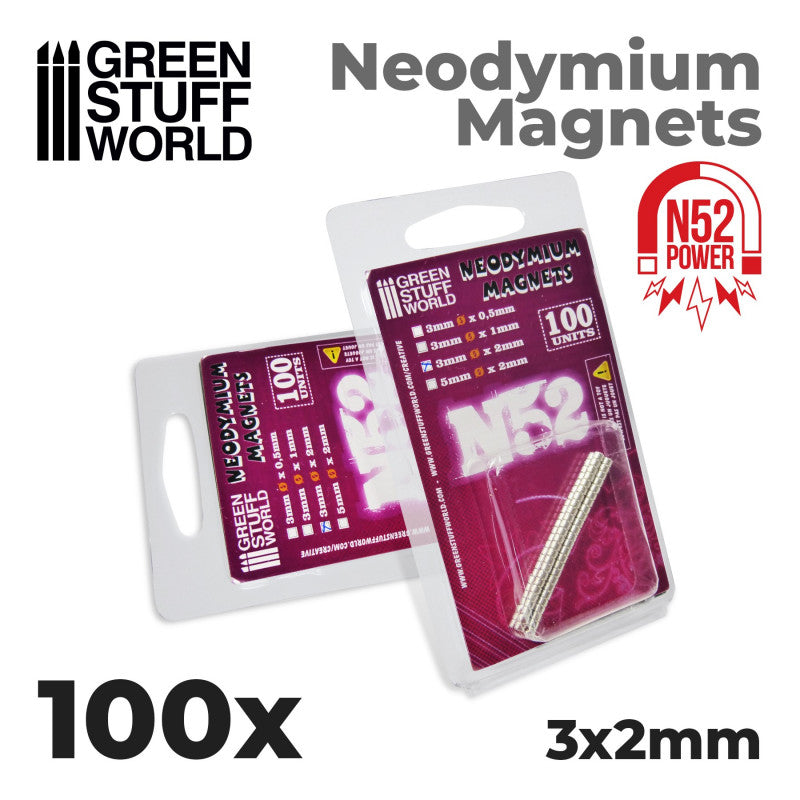 Green Stuff World: Neodymium Magnets N52 3x2mm x 100