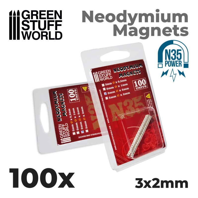 Green Stuff World: Neodymium Magnets N35 3x2mm x100