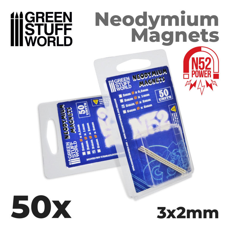 Green Stuff World: Neodymium Magnets N52 3x2mm x 50