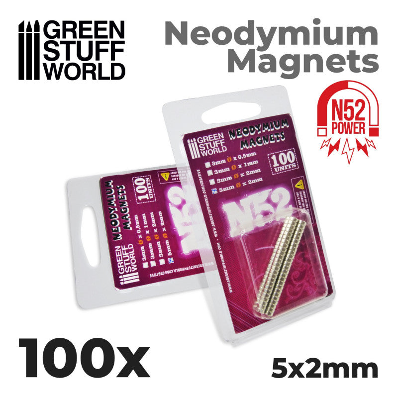 Green Stuff World: Neodymium Magnets N52 5x2mm x 100