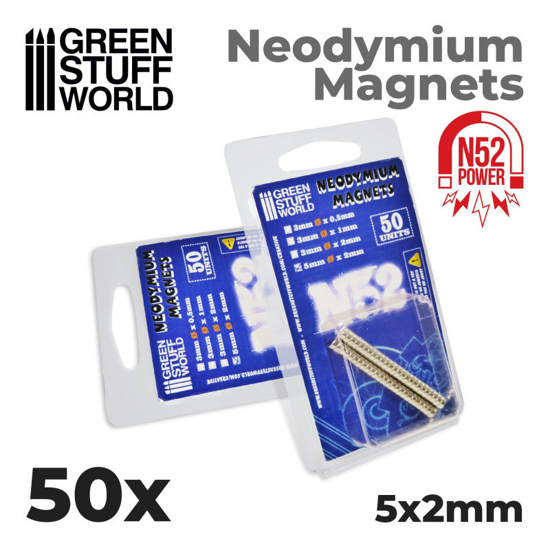 Green Stuff World: Neodymium Magnets N52 5x2mm x 50