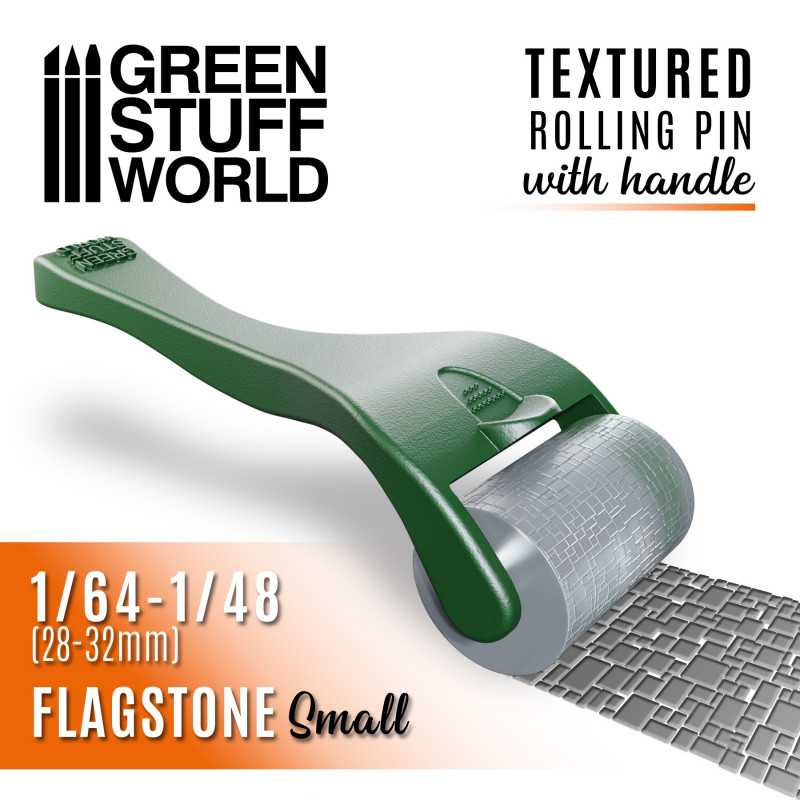 Green Stuff World: Rolling Pin With Handel Flagstone Small