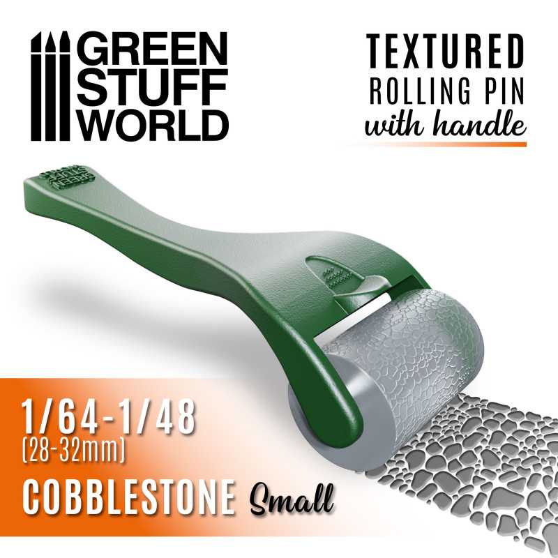 Green Stuff World: Rolling Pin With Handel Cobblestone Small