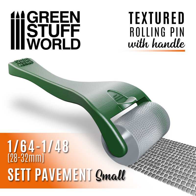 Green Stuff World: Rolling Pin With Handel Sett Pavement Small