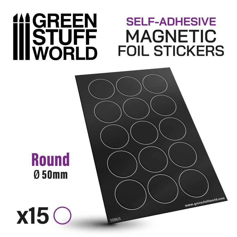 Green Stuff World: Self Adhesive Magnetic Foil Stickers 50mm