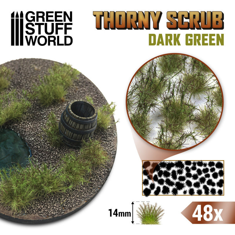 Green Stuff World: Thorny Scrub Dark Green